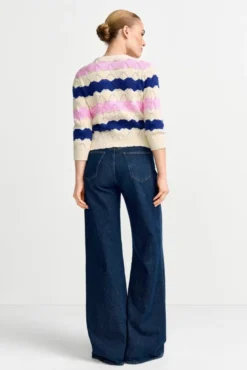 Ajour-Strickcardigan aus Baumwolle