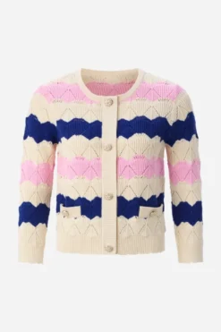 Ajour-Strickcardigan aus Baumwolle