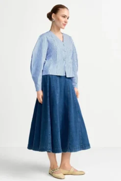 Ausgestellter Jeansrock