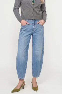 Barrel-Jeans mit Passe
