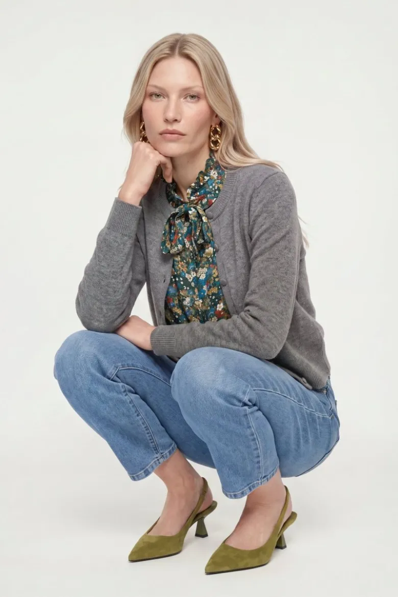 Barrel-Jeans mit Passe