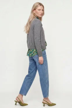 Barrel-Jeans mit Passe