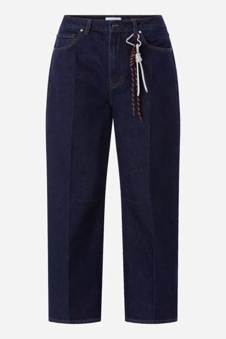 Barrel-Leg-Jeans mit Karabiner-Detail