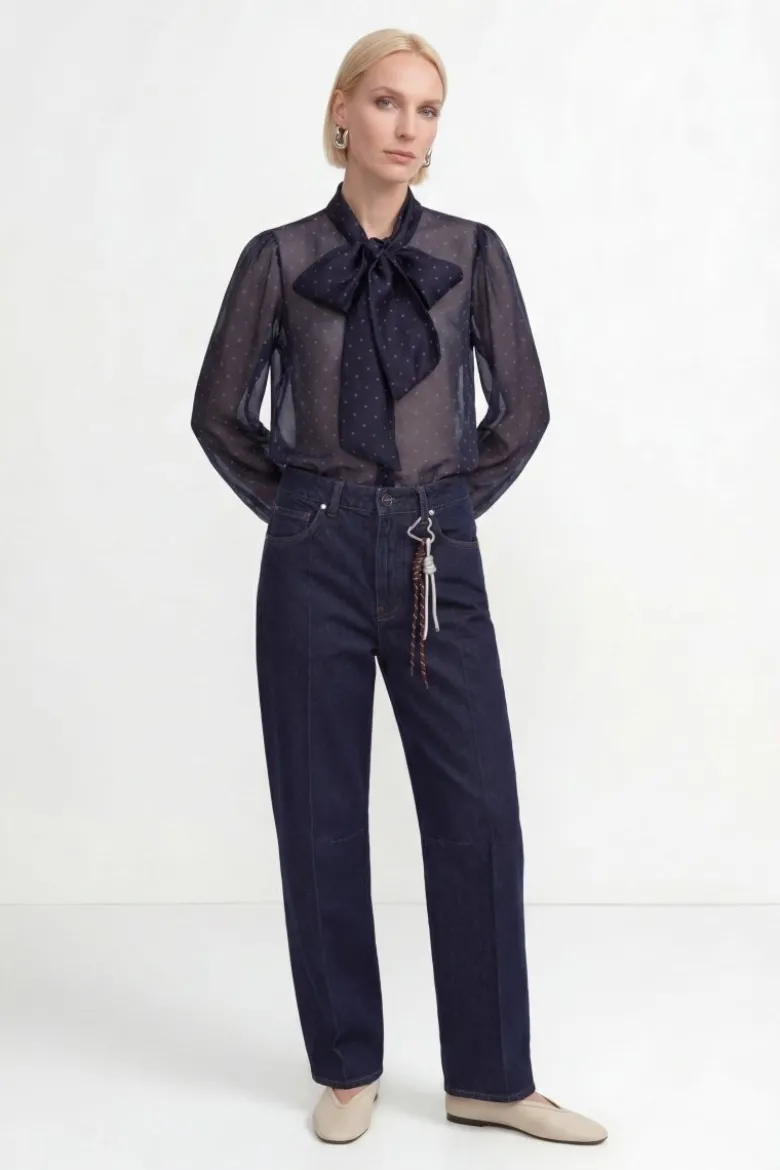 Barrel-Leg-Jeans mit Karabiner-Detail