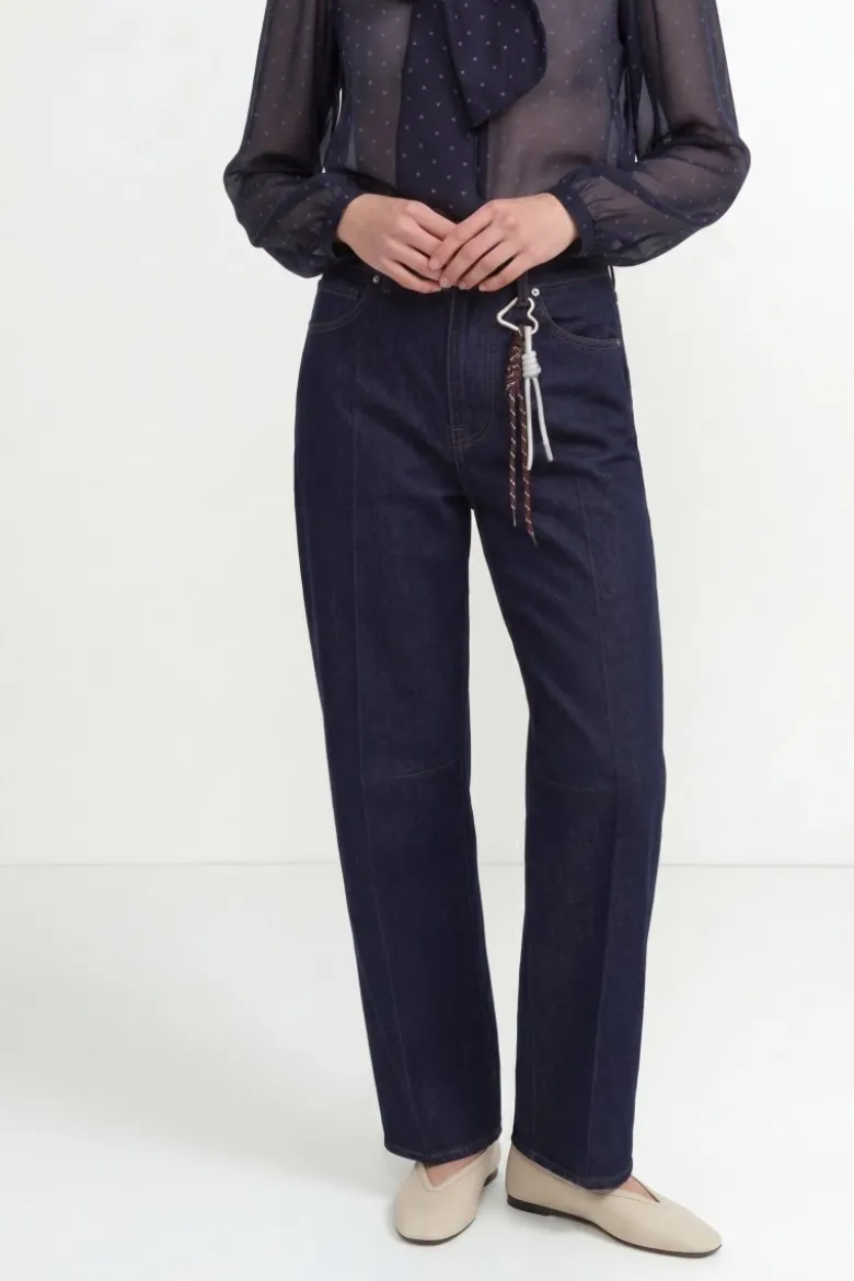 Barrel-Leg-Jeans mit Karabiner-Detail