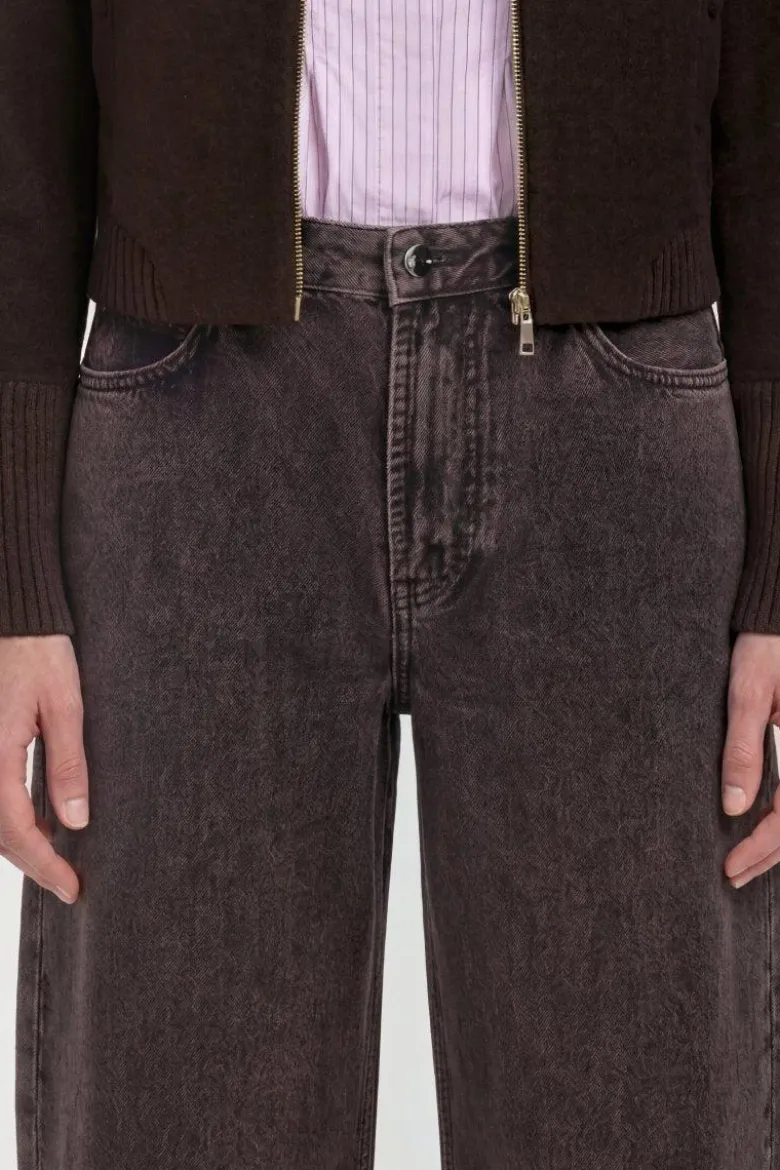Baumwoll-Denim in Barrel-Fit