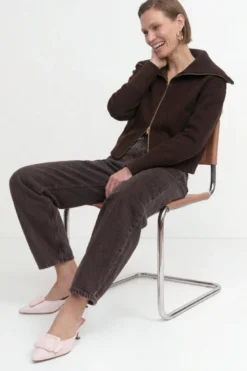 Baumwoll-Denim in Barrel-Fit