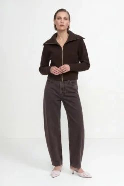 Baumwoll-Denim in Barrel-Fit