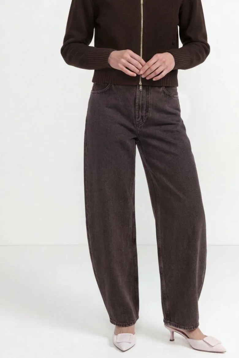 Baumwoll-Denim in Barrel-Fit