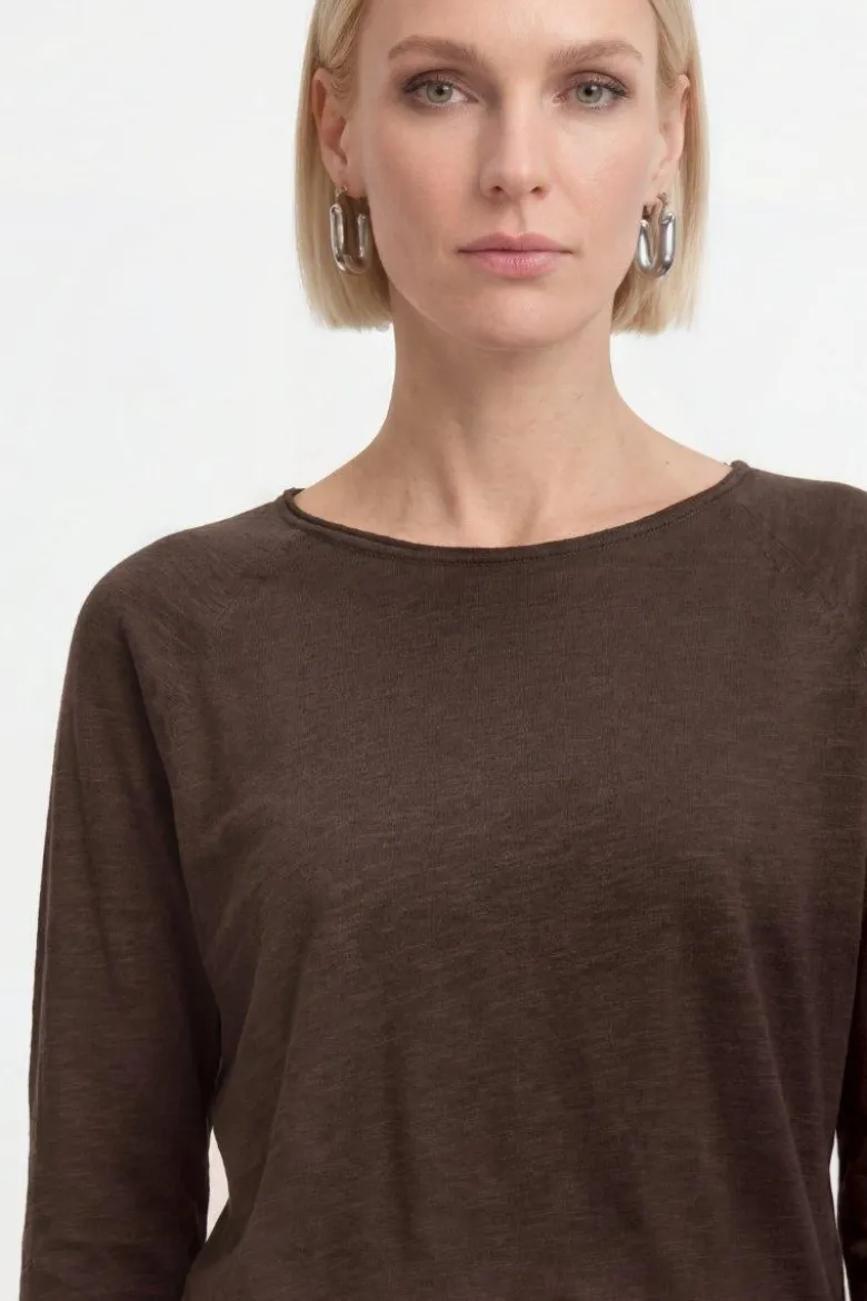 Baumwoll-Longsleeve mit Raglanärmeln