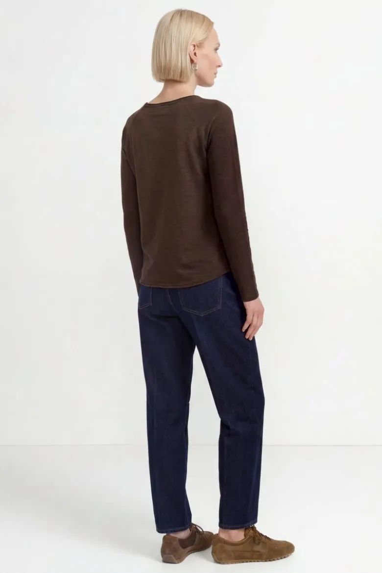 Baumwoll-Longsleeve mit Raglanärmeln