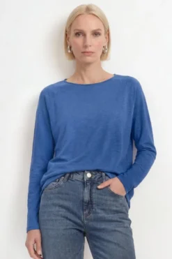 Baumwoll-Longsleeve mit Raglanärmeln