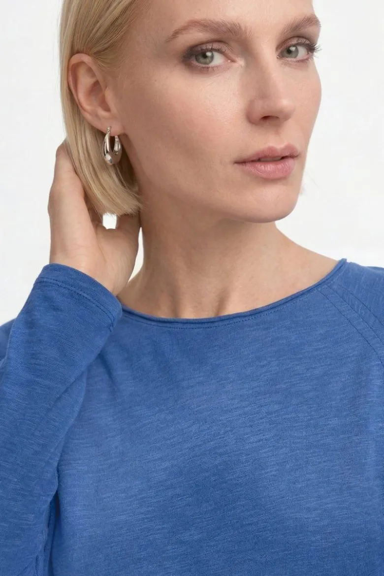 Baumwoll-Longsleeve mit Raglanärmeln