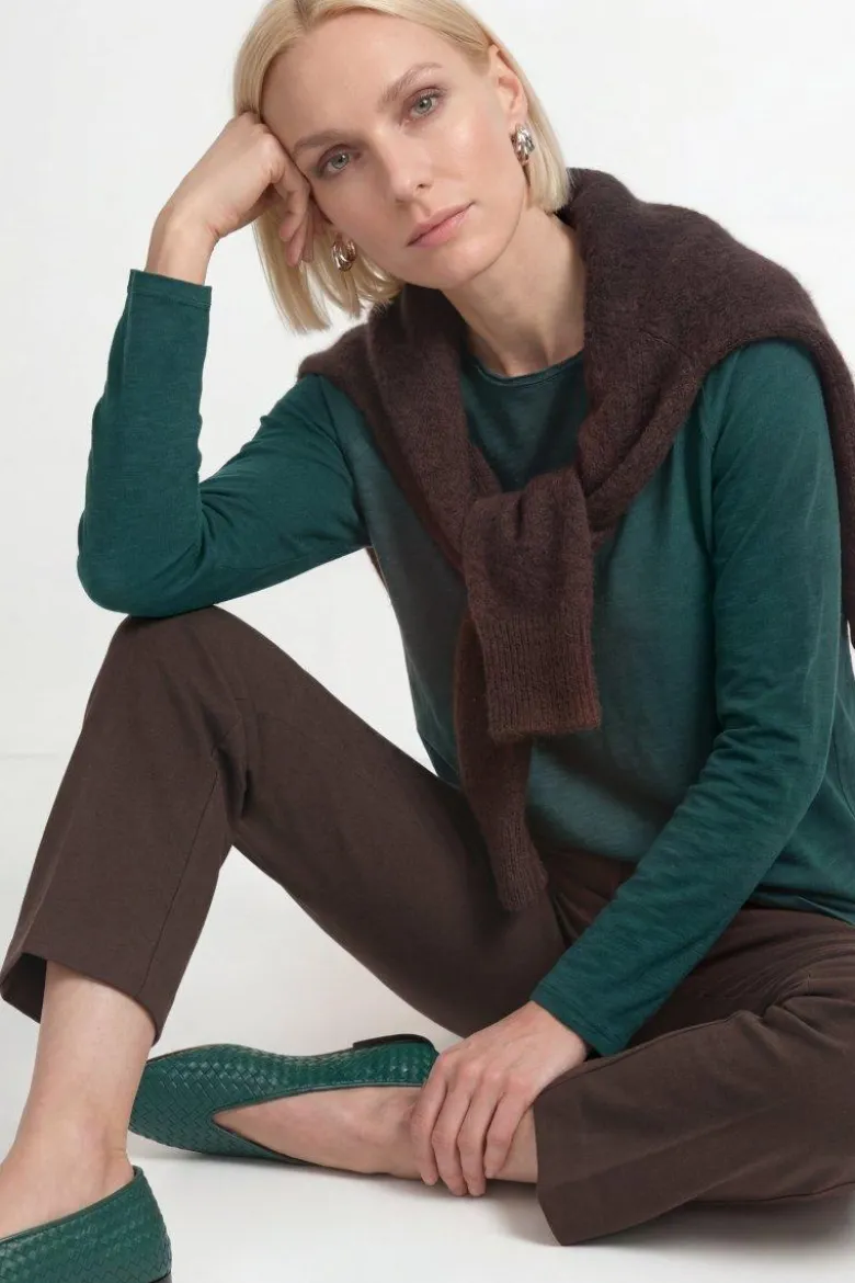 Baumwoll-Longsleeve mit Raglanärmeln
