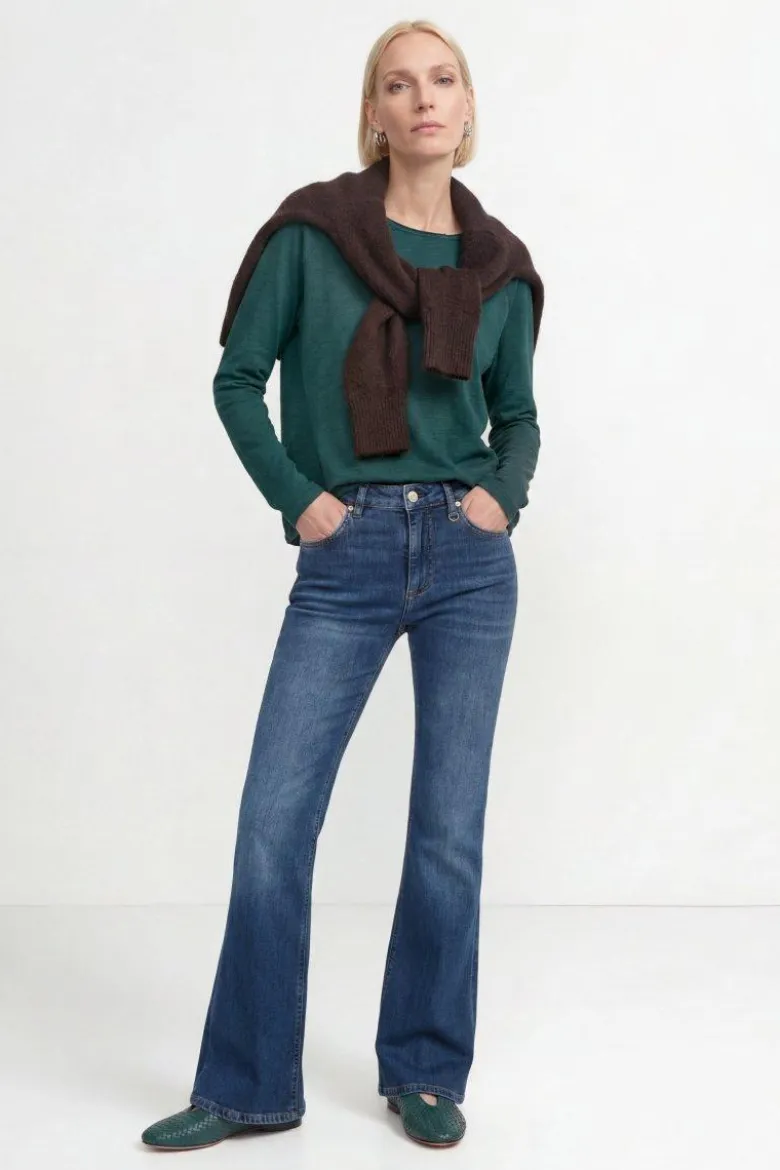Baumwoll-Longsleeve mit Raglanärmeln