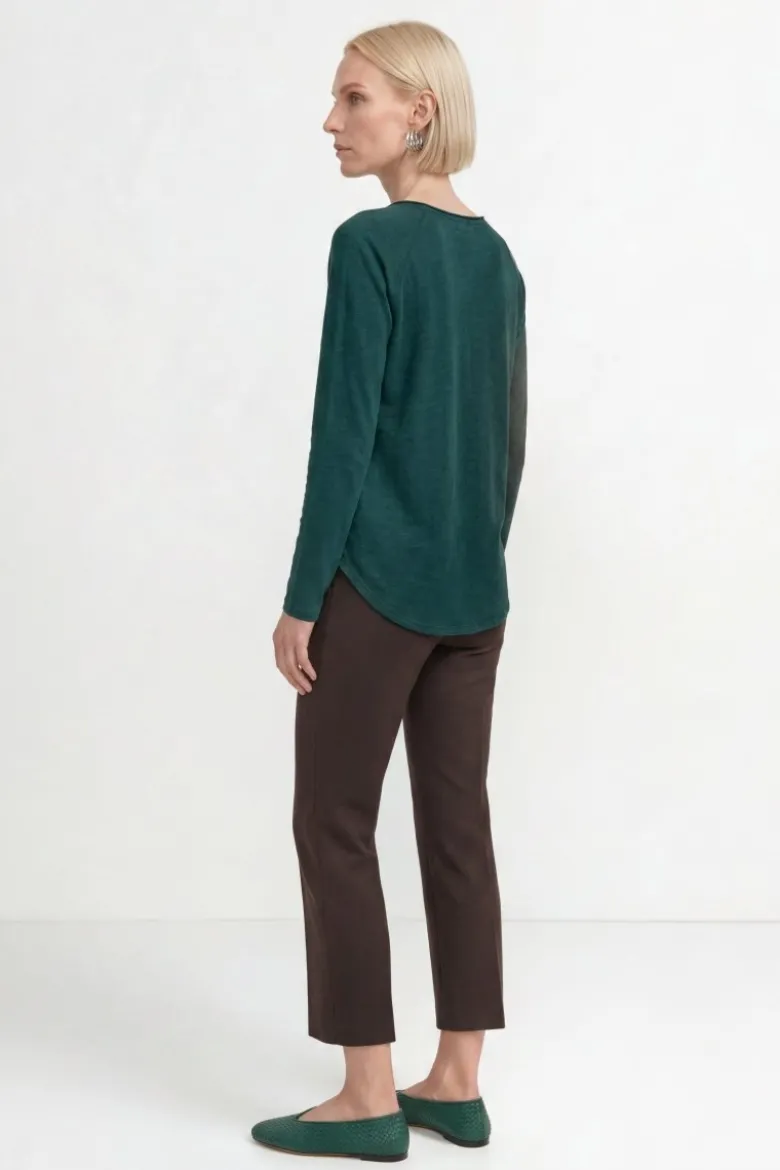 Baumwoll-Longsleeve mit Raglanärmeln