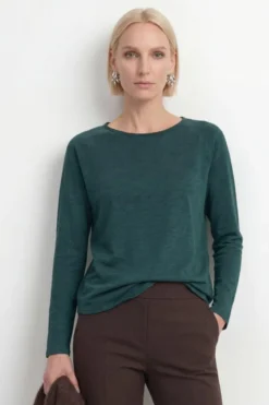 Baumwoll-Longsleeve mit Raglanärmeln