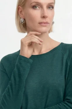 Baumwoll-Longsleeve mit Raglanärmeln
