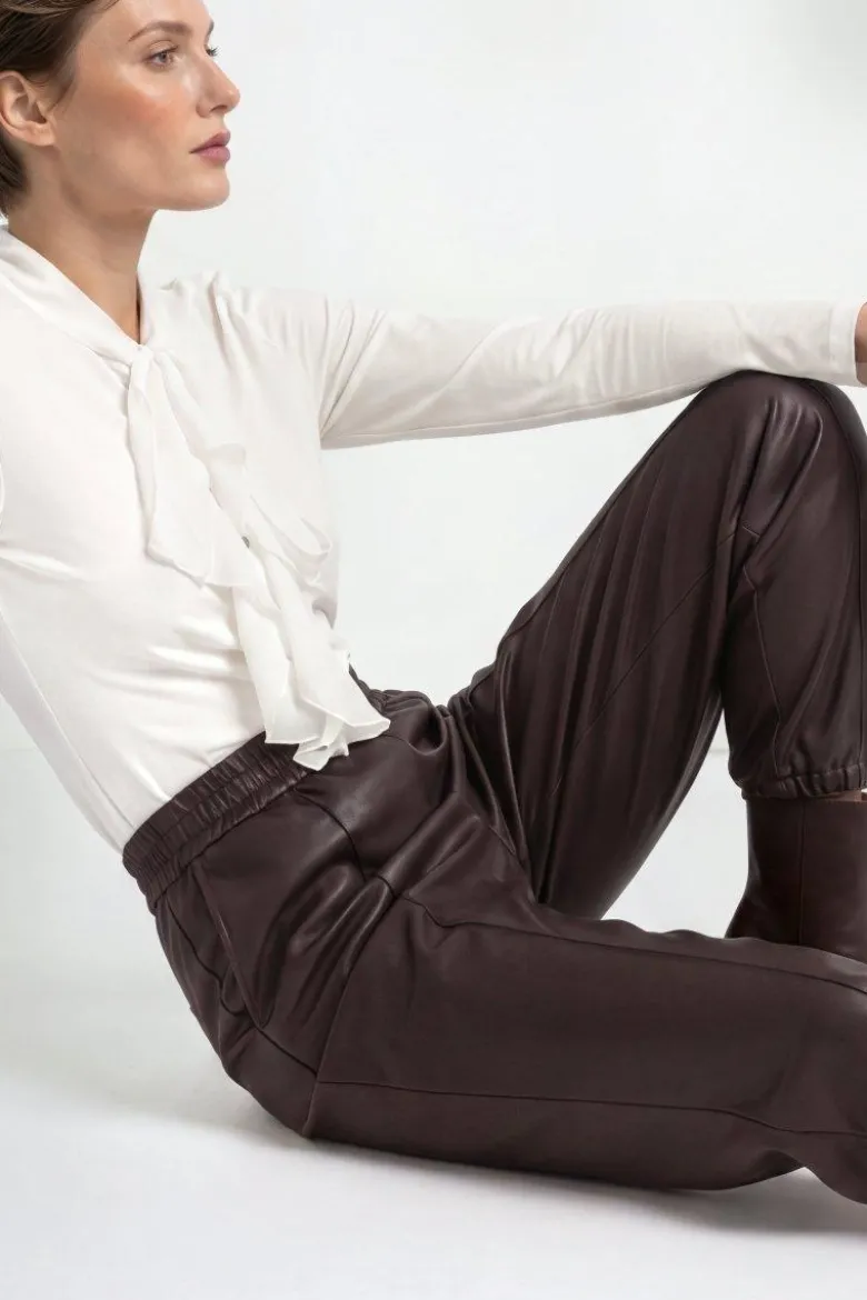 Baumwoll-Longsleeve mit Rüschendetail