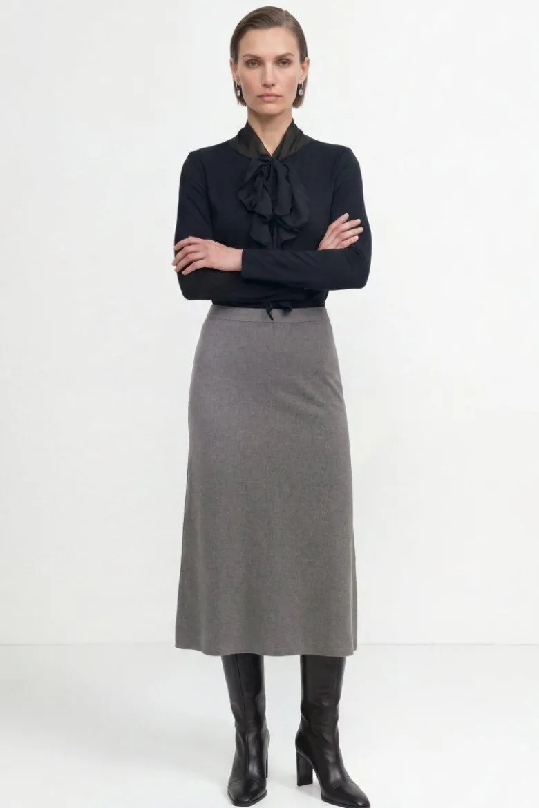Baumwoll-Longsleeve mit Rüschendetail