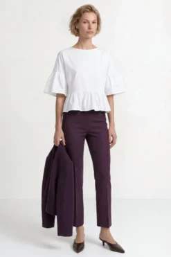 Baumwoll-Shirt mit Schößchen