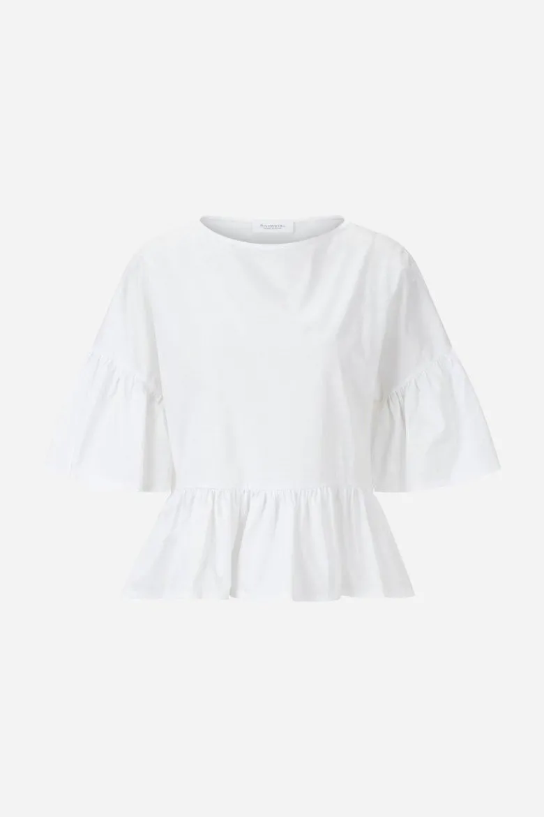 Baumwoll-Shirt mit Schößchen
