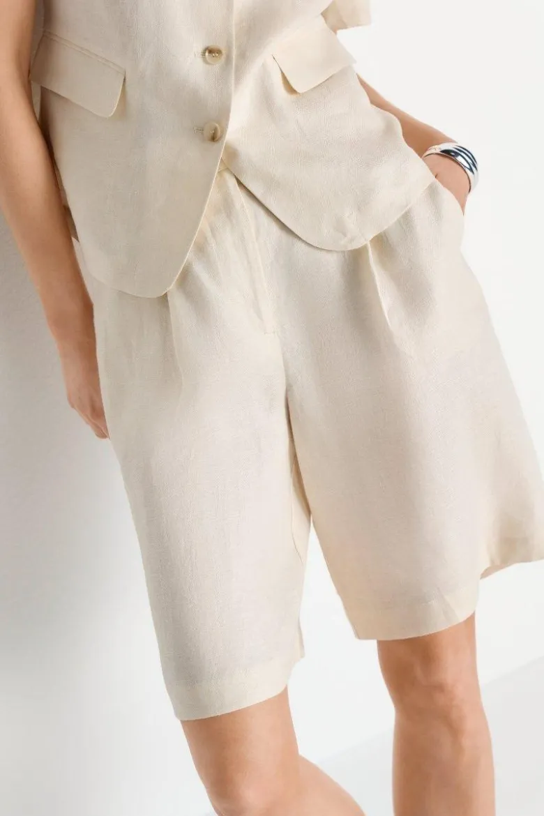 Bermuda-Shorts mit Bundfalten
