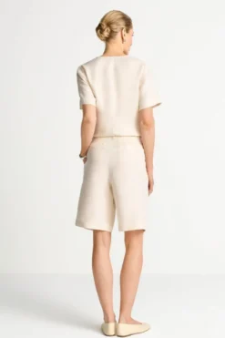 Bermuda-Shorts mit Bundfalten