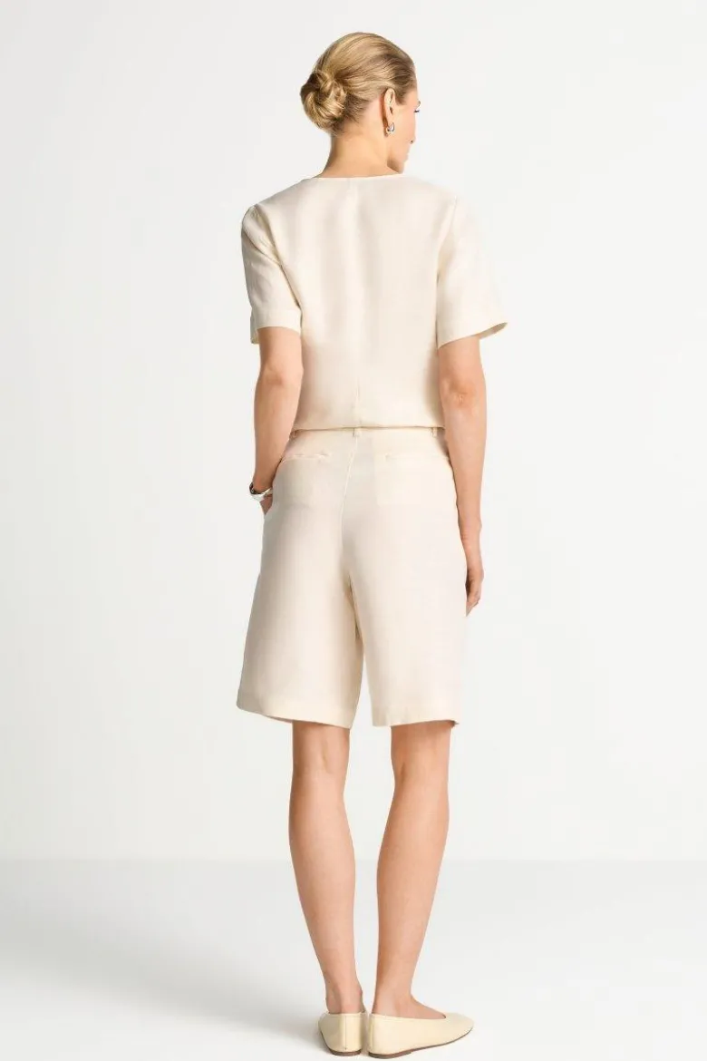 Bermuda-Shorts mit Bundfalten