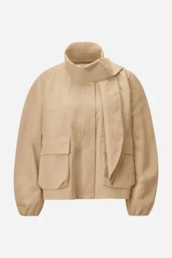 Blousonjacke mit Bindekragen