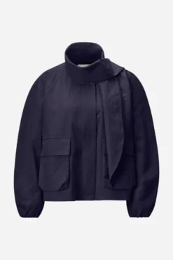 Blousonjacke mit Bindekragen