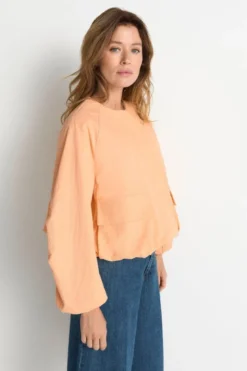 Blousonjacke mit Bindekragen