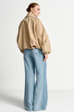 Blousonjacke mit Bindekragen