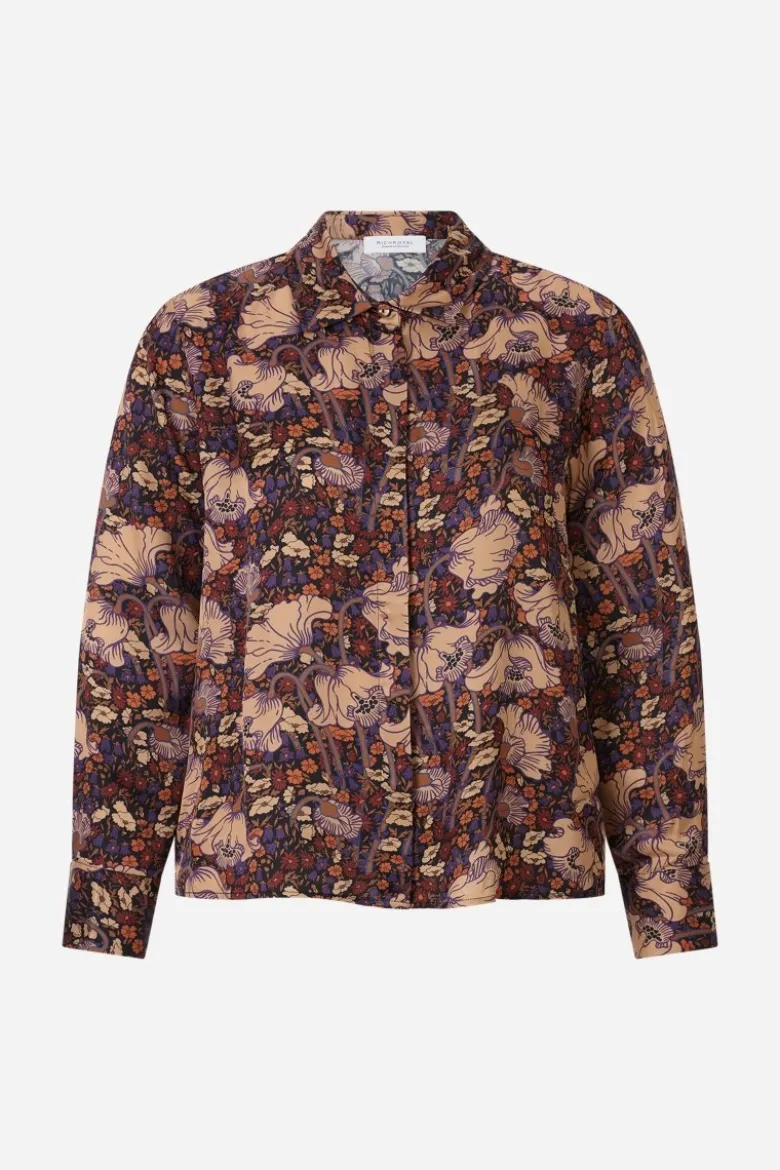 Blumenprint-Hemdbluse