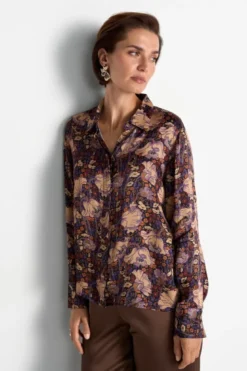 Blumenprint-Hemdbluse