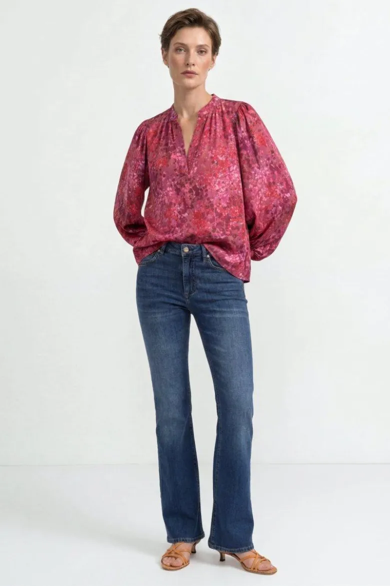Bluse mit Ballonärmeln