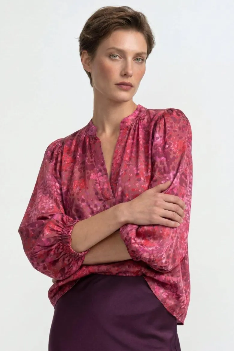 Bluse mit Ballonärmeln