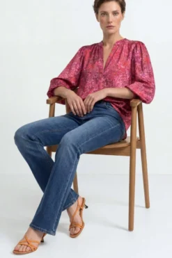 Bluse mit Ballonärmeln