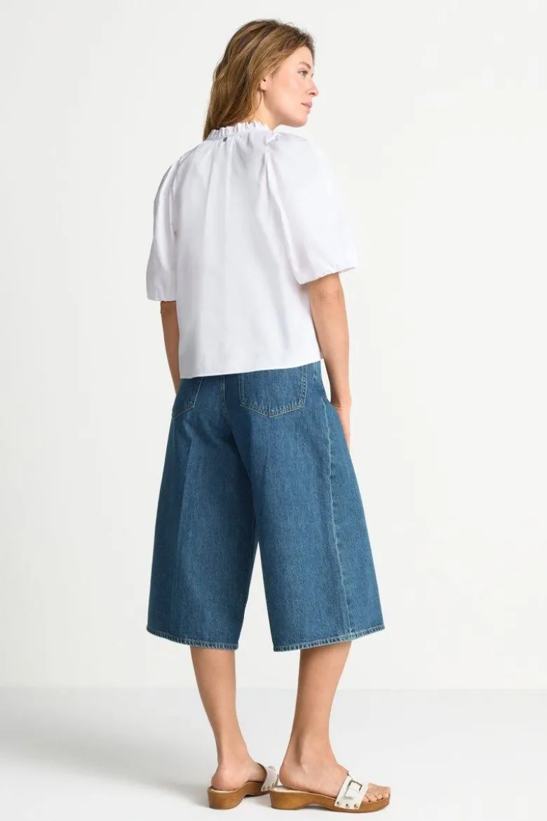 Bluse mit Rüschenkragen