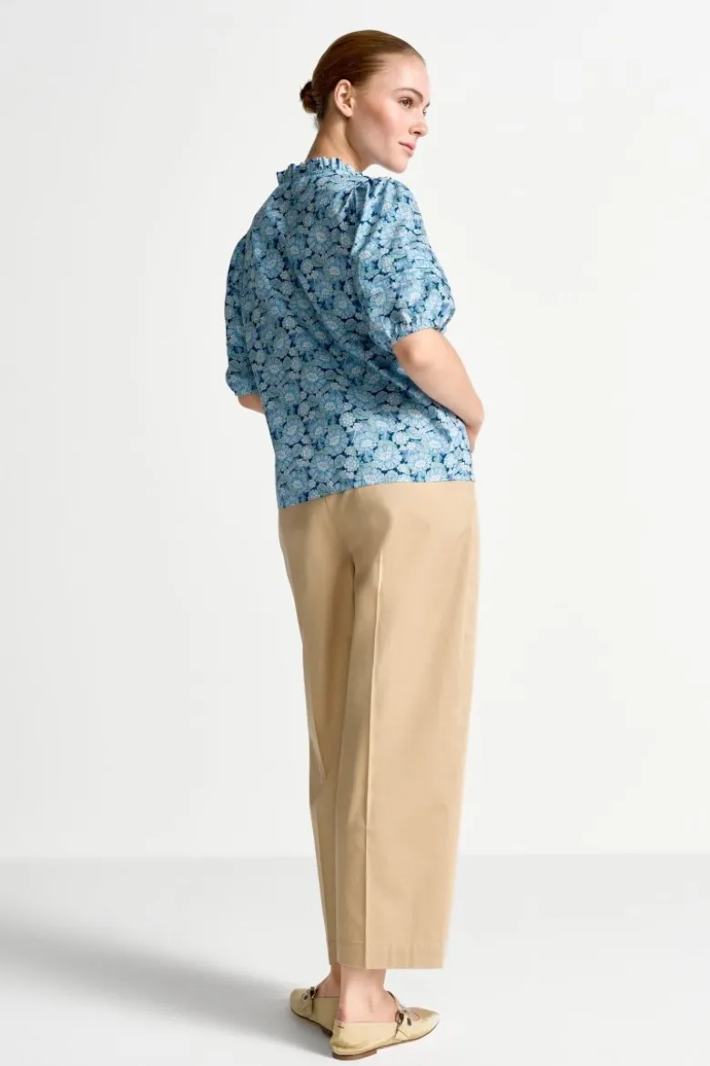 Bluse mit Rüschenkragen - Made with Liberty Fabric