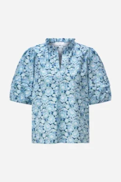 Bluse mit Rüschenkragen - Made with Liberty Fabric
