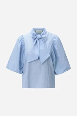 Bluse mit Schleifenkragen