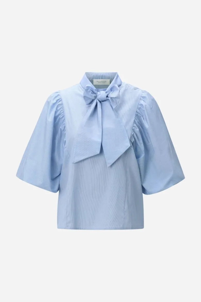 Bluse mit Schleifenkragen