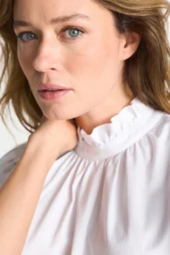 Bluse mit Stehkragen