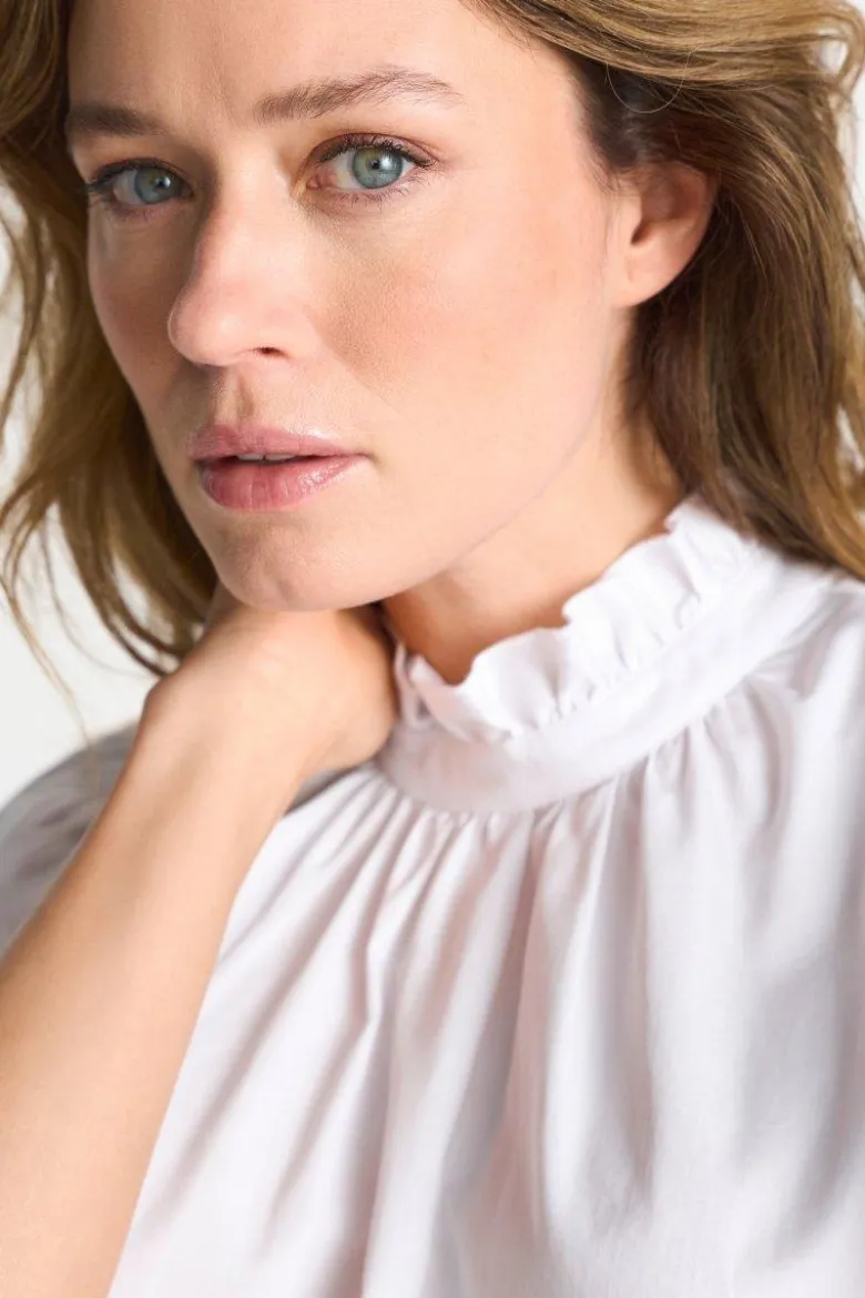 Bluse mit Stehkragen