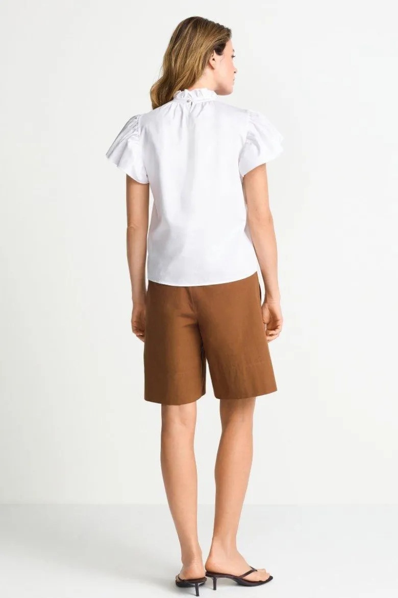 Bluse mit Stehkragen