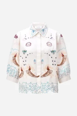 Bluse mit Stickerei