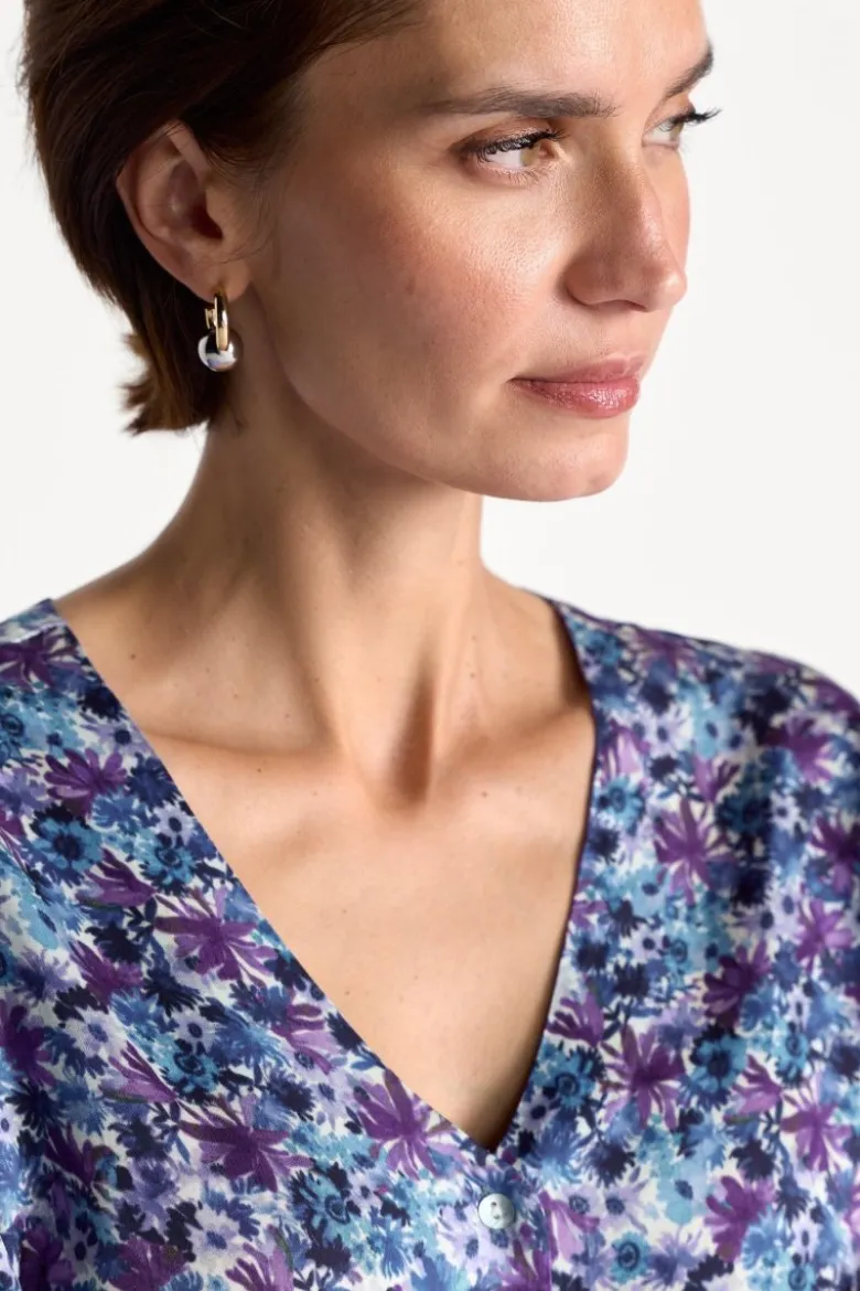 Bluse mit V-Ausschnitt