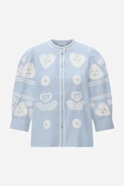 Boho-Bluse mit Stickerei