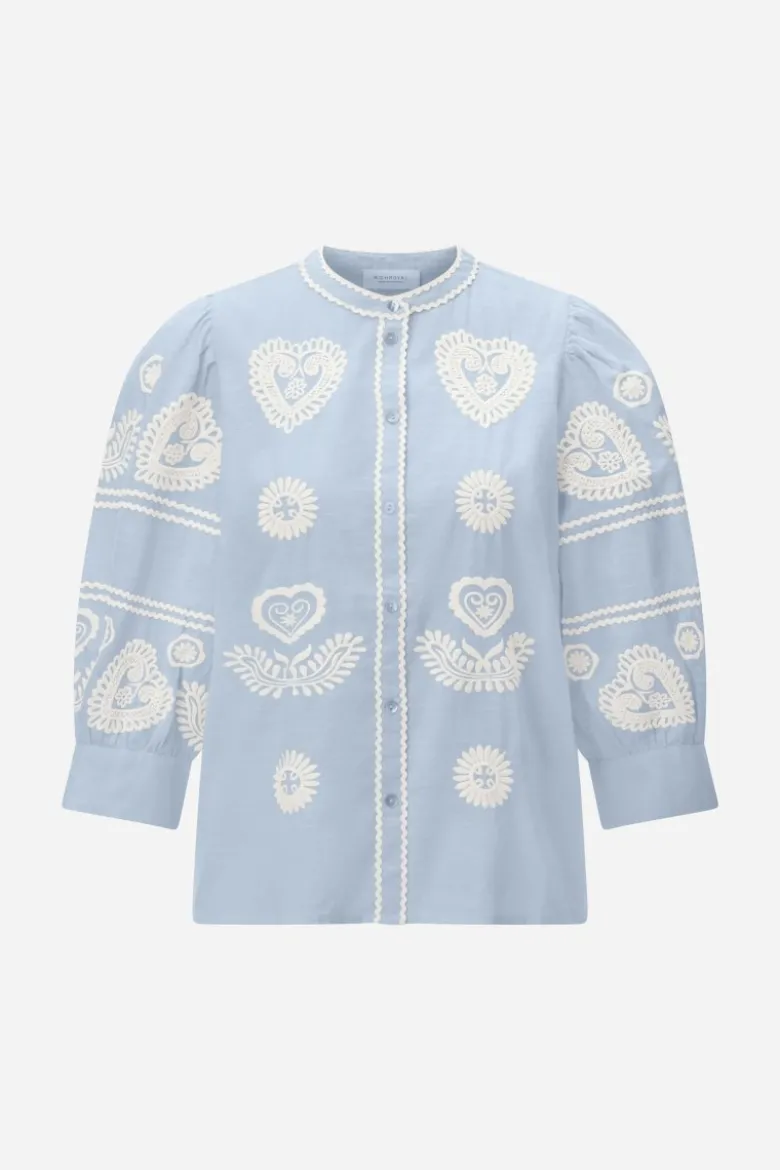 Boho-Bluse mit Stickerei